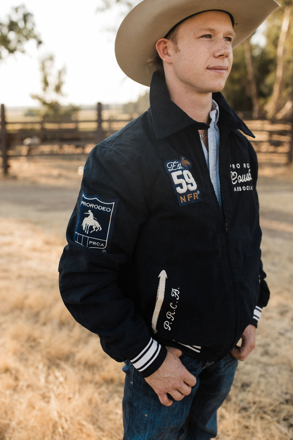 Rodeo Quincy Vintage NFR Corduroy Bomber