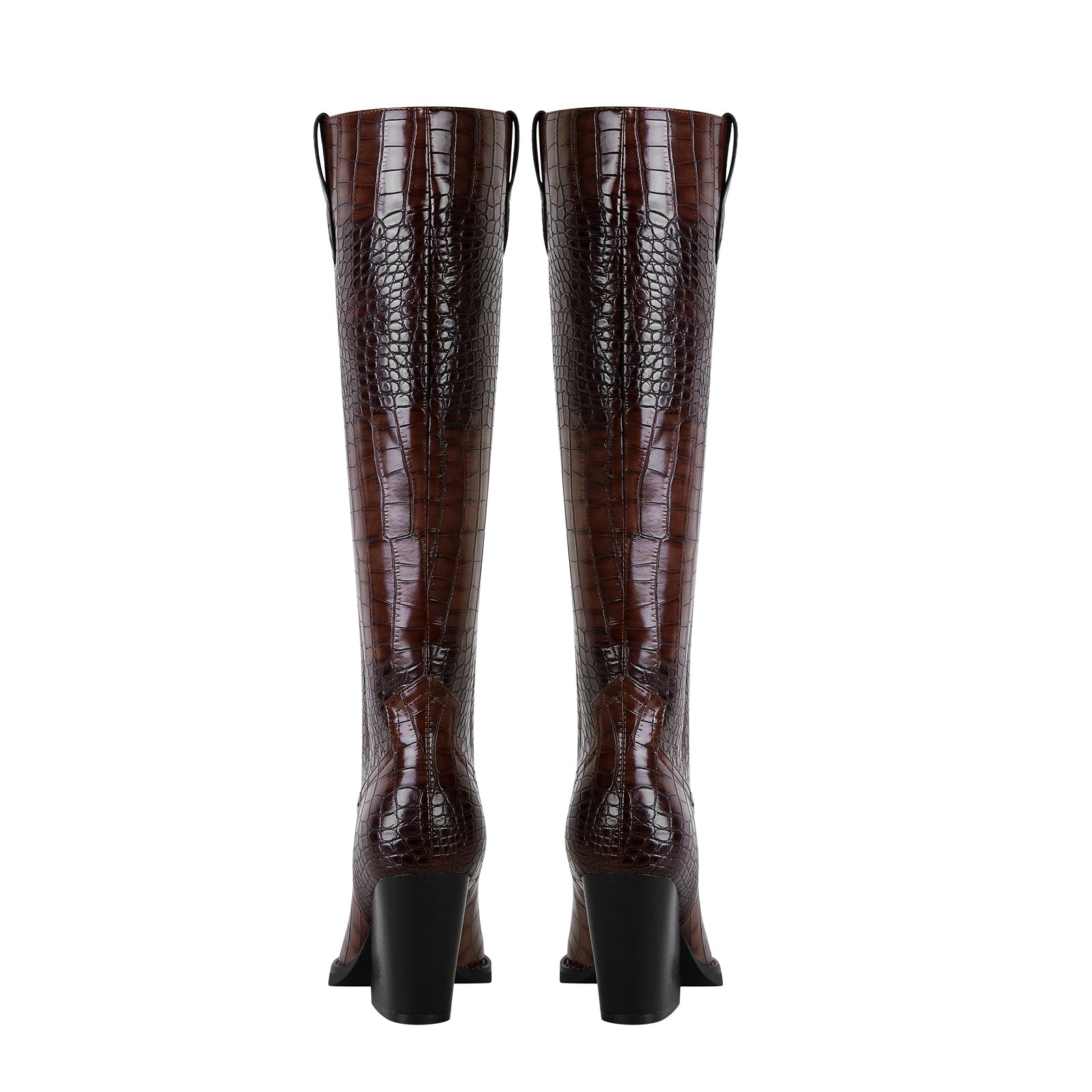 Rich Tone Leather Country Knee High Boots