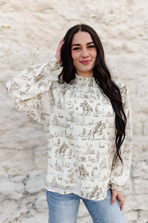 Cactus and Cowboys Top